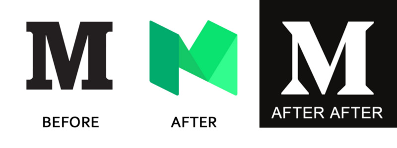 미디엄의 로고 변화